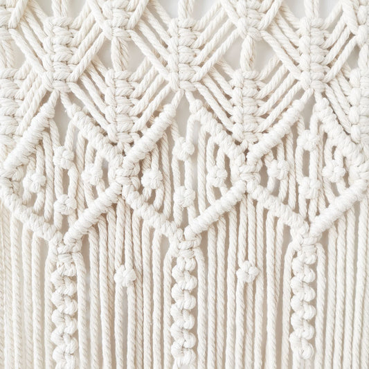 Bohemian Handwoven Cotton Rope Tassel Tapestry