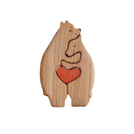 Hand Carved Love Elephant Ornament