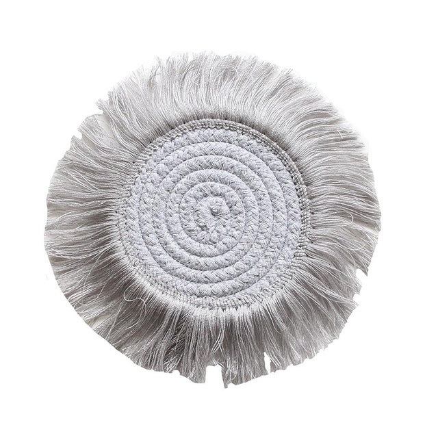 Handwoven Macrame Coasters Cotton Rope Braided Placemats