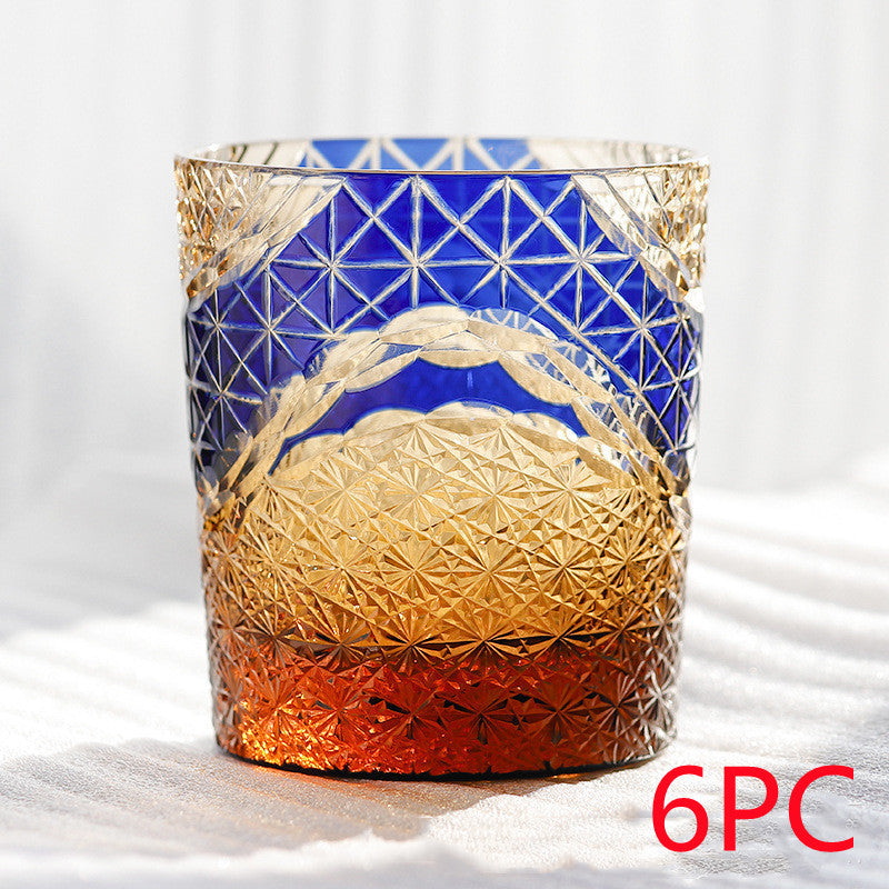 Hand Carved Crystal Glass Cups