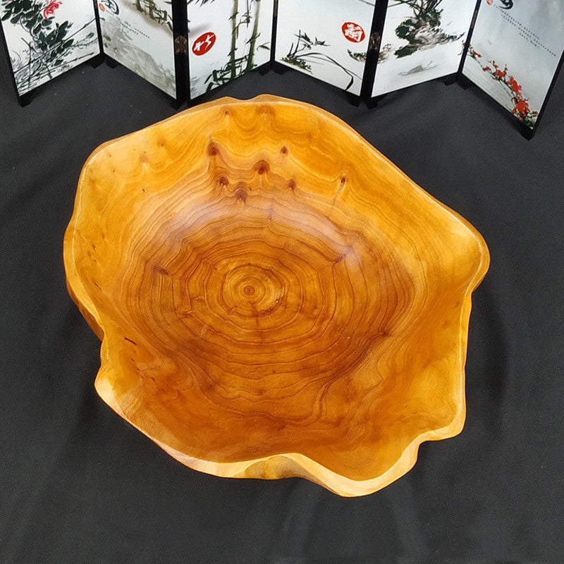 Household Irregular Root Carved Wooden Tray