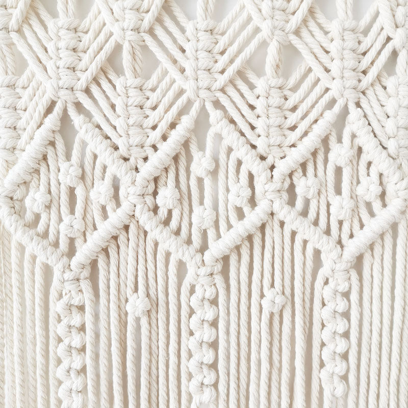 Bohemian Handwoven Cotton Rope Tassel Tapestry