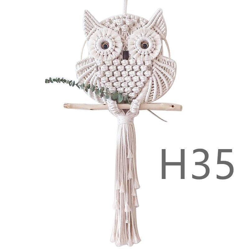 Bohemian Handwoven Cotton Rope Tassel Tapestry