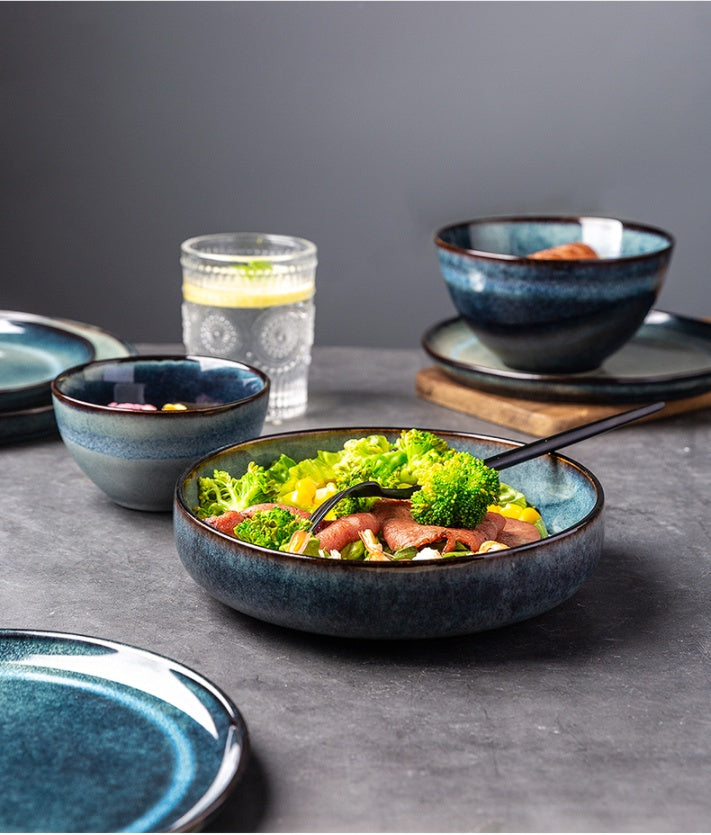 Lototo Japanese Tableware Set Ceramic Bowl Plate