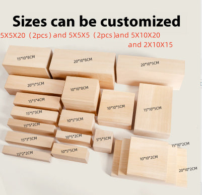 Basswood Square Carved Wood Solid Wood Material Strip