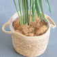Artificial woven storage basket