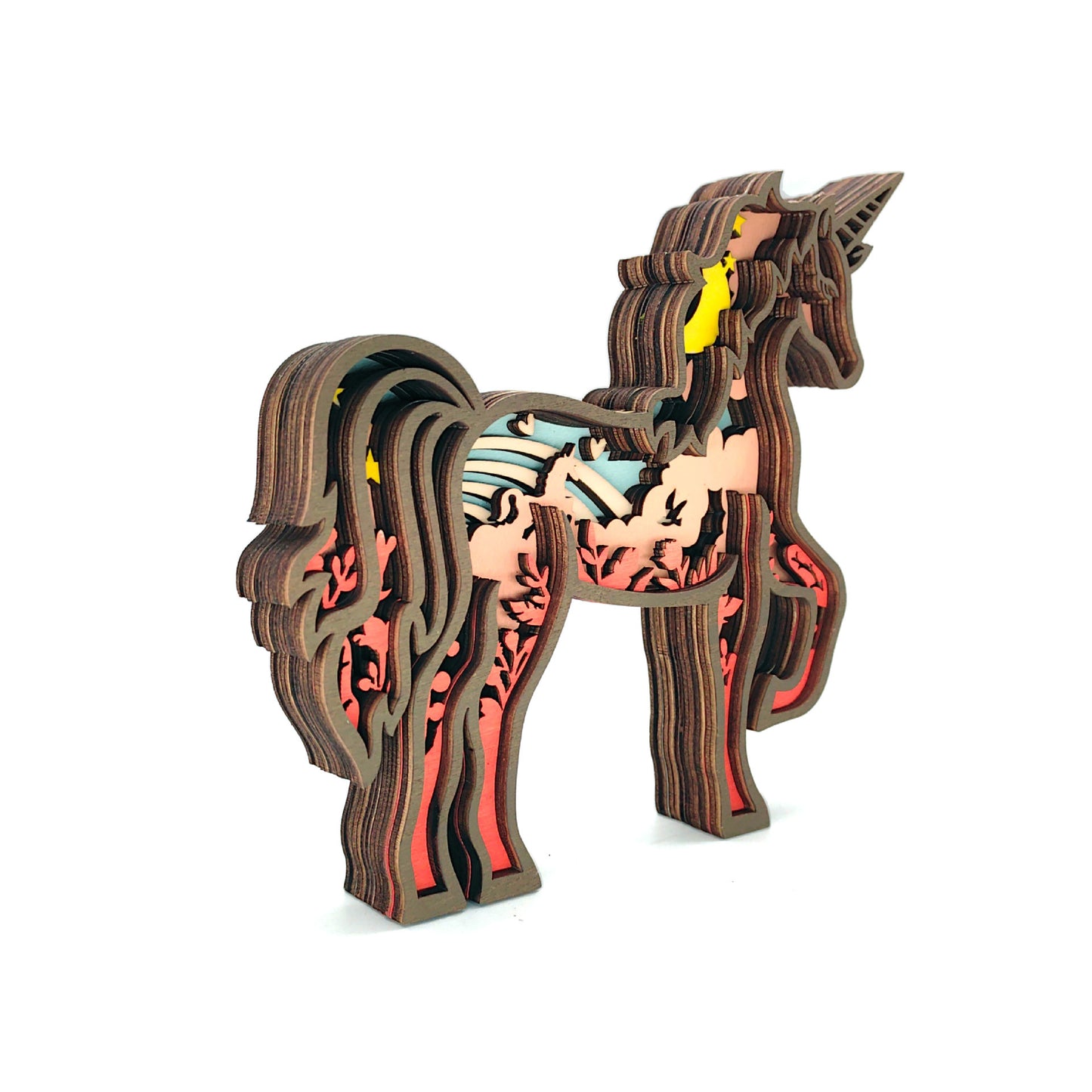 Wood Multi Layer Carved Animal Handicrafts