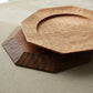 Cherry Wood Octagonal Hand-carved Western Pastry Tray