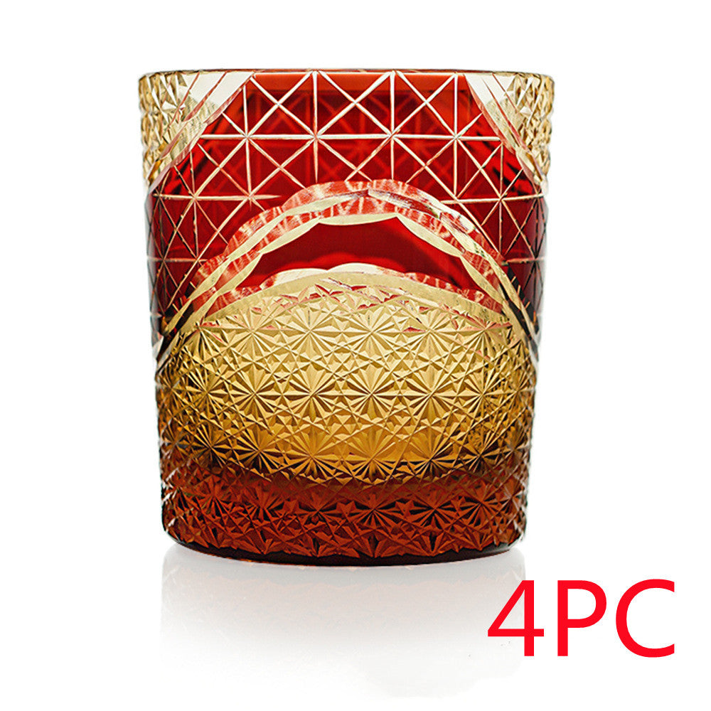 Hand Carved Crystal Glass Cups