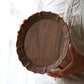 Rain Wood Japanese Hand-made Lace Tea Tray Whole Wood Handmade Carved Tray And Dinner Plate