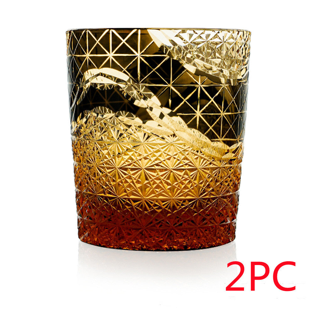 Hand Carved Crystal Glass Cups