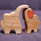 Hand Carved Love Elephant Ornament