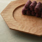 Cherry Wood Octagonal Hand-carved Western Pastry Tray