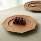 Cherry Wood Octagonal Hand-carved Western Pastry Tray