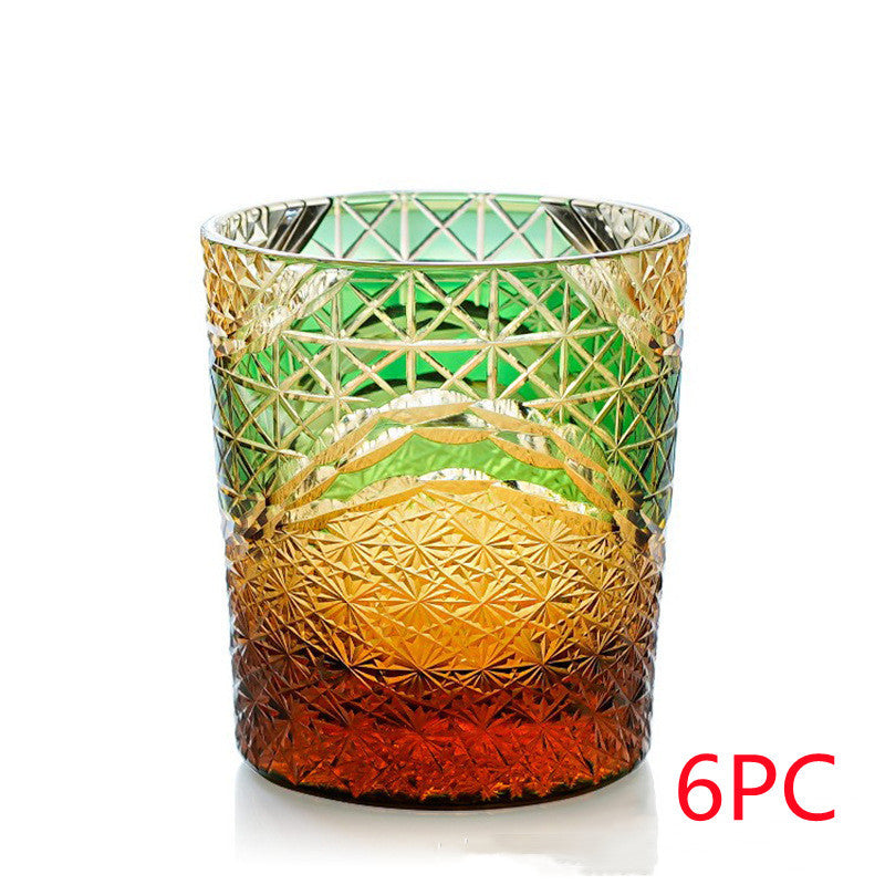 Hand Carved Crystal Glass Cups