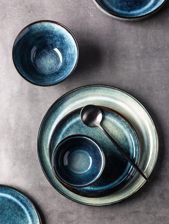 Lototo Japanese Tableware Set Ceramic Bowl Plate