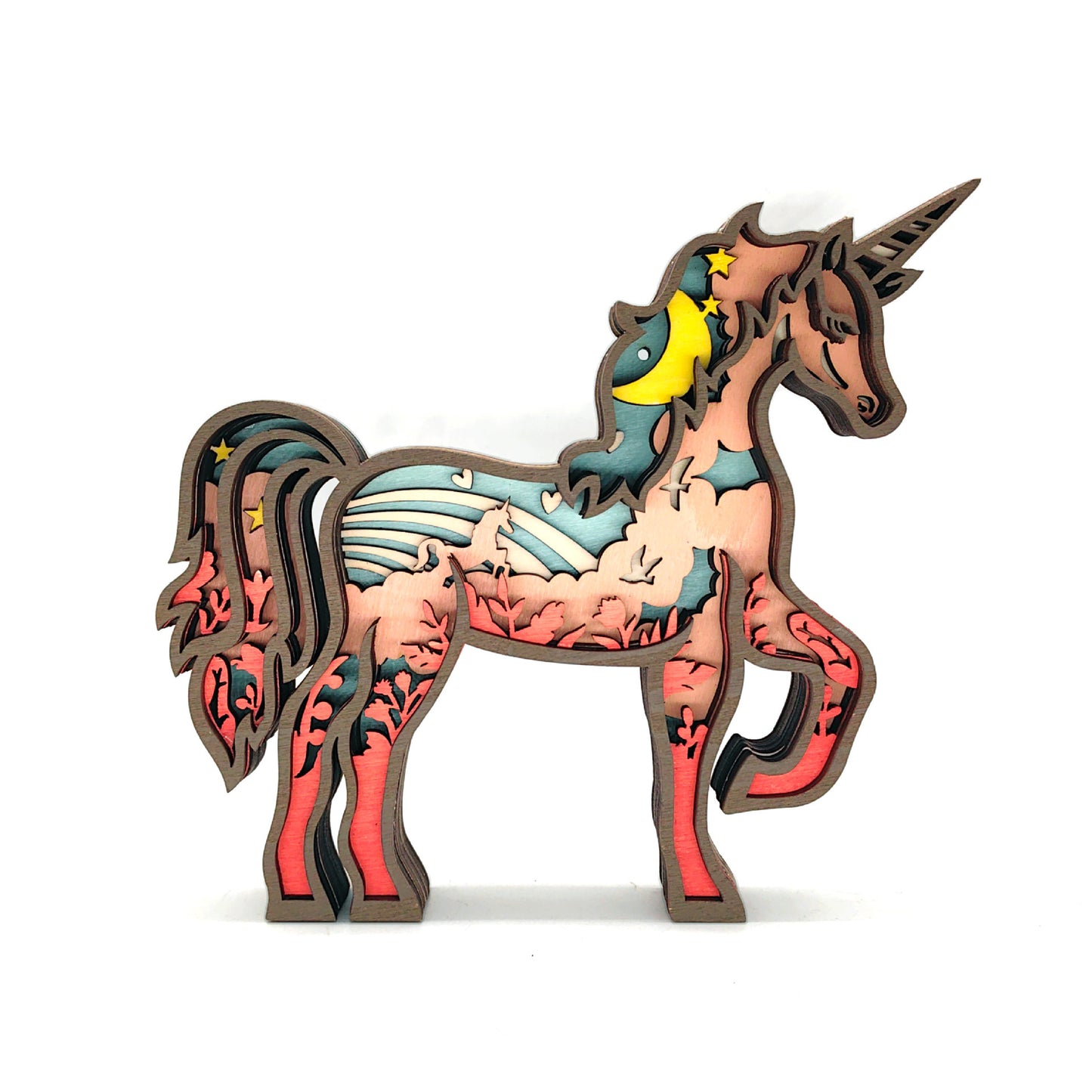 Wood Multi Layer Carved Animal Handicrafts