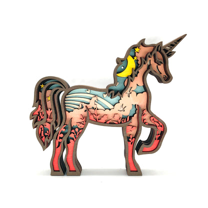 Wood Multi Layer Carved Animal Handicrafts