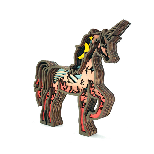Wood Multi Layer Carved Animal Handicrafts